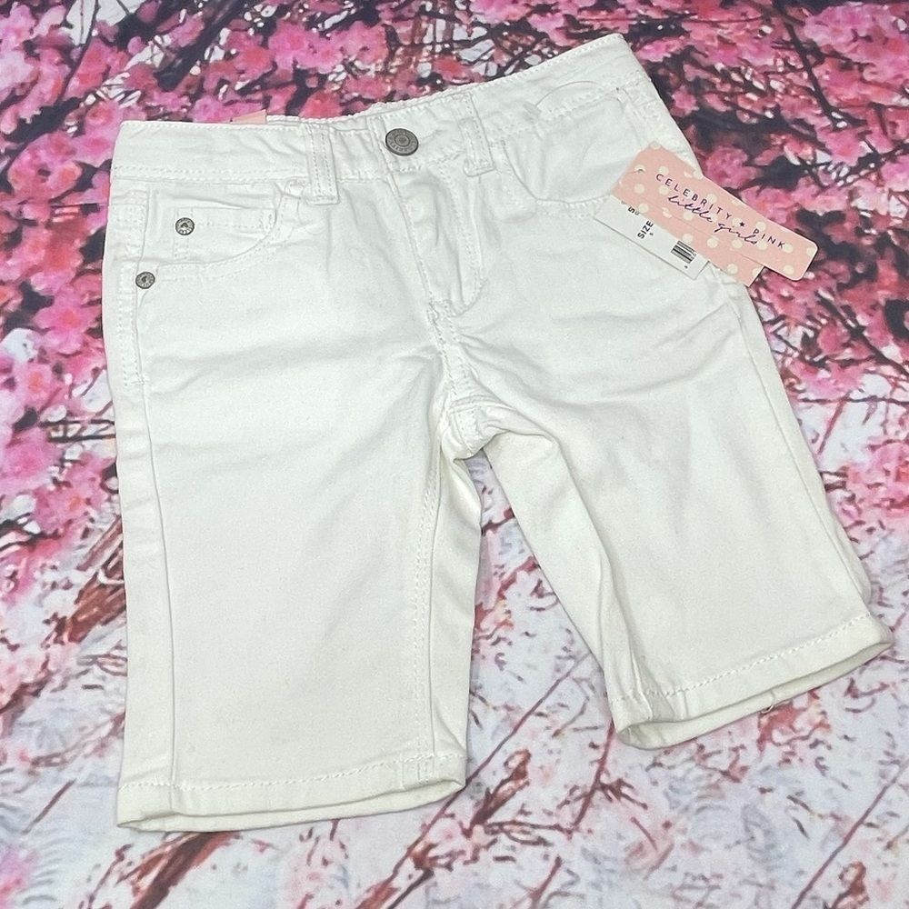 Celebrity Pink Little Girls White Skimmer Shorts